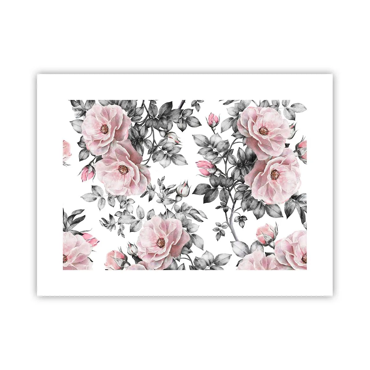Affiche - Poster - Se perdre dans les fleurs des roses - 40x30 cm