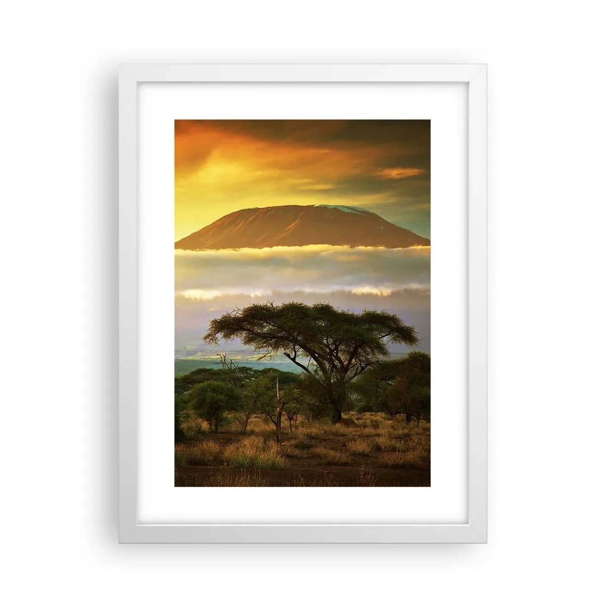 Affiche dans un cadre blanc - Poster - Un rêve de voyageur - 30x40 cm