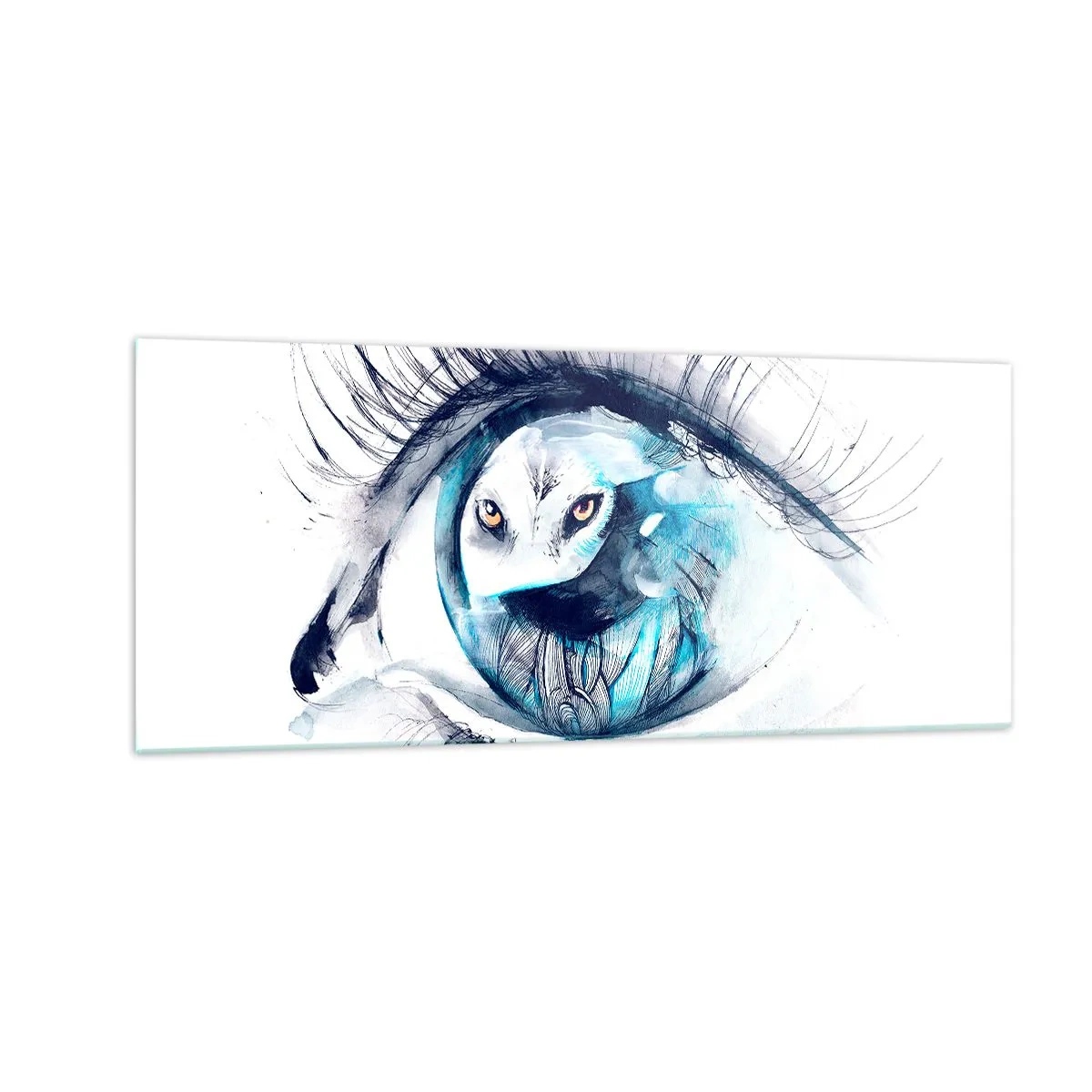 Impression sur verre - Image sur verre - Face à face avec la nature sauvage - 100x40 cm