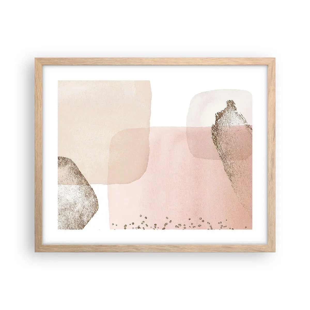 Affiche dans un chêne clair - Poster - Regard à travers la couleur - 50x40 cm