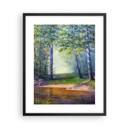 Affiche dans un cadre noir - Poster - Paysage idyllique - 40x50 cm