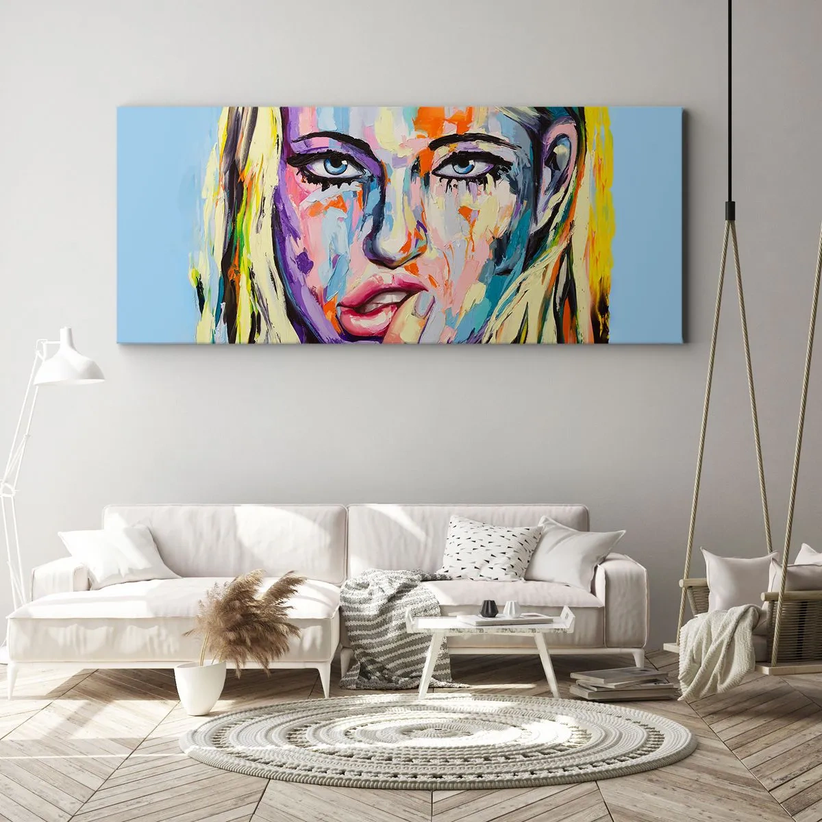 Impression sur toile - Image sur toile - Regarde-la droit dans les yeux - 90x30 cm