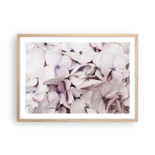 Affiche dans un chêne clair - Poster - Dans un flot de fleurs - 70x50 cm