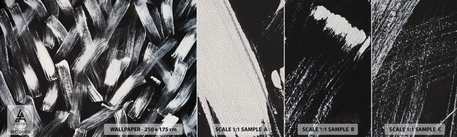 Échantillon de Papier Peint Premium Sand - L'abstraction dans l'esprit industriel - Morceau, Moderne, Brossage - 100x30 cm