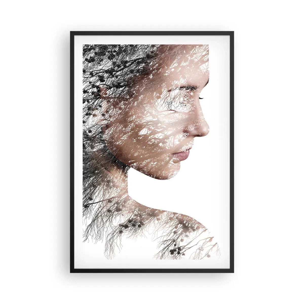 Affiche dans un cadre noir - Poster - L'âme de la forêt - 61x91 cm
