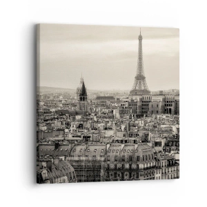 Impression sur toile - Image sur toile - Sur les toits de Paris - 30x30 cm