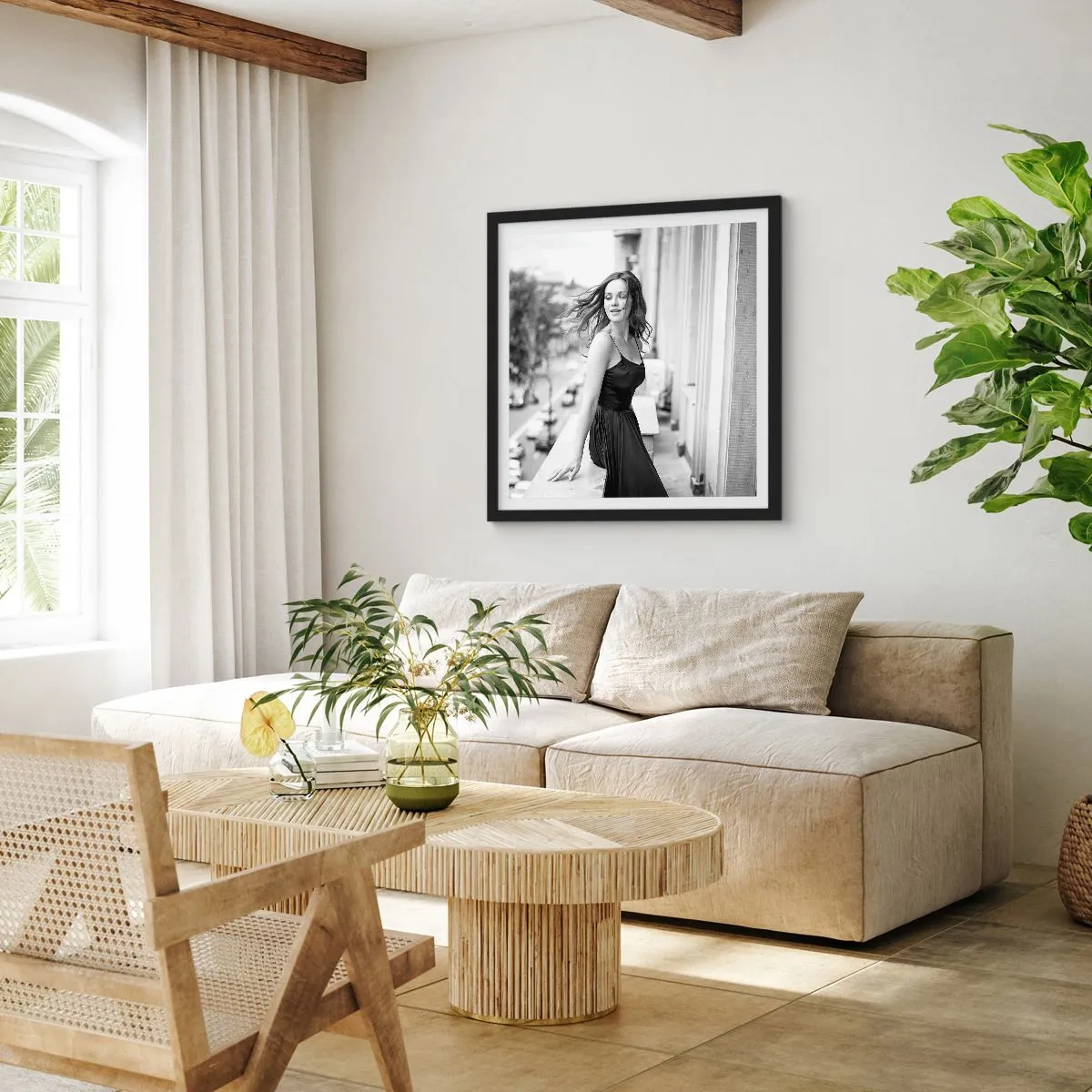 Affiche dans un cadre noir - Poster - Certainement un Parisien - 60x60 cm