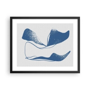 Affiche dans un cadre noir - Poster - Abstraction ailée - 50x40 cm