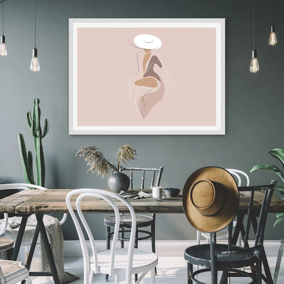 Affiche dans un cadre blanc - Poster - Être une dame - 100x70 cm