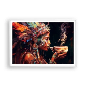 Affiche dans un cadre blanc - Poster - Rituel magique - 100x70 cm