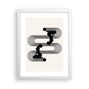 Affiche dans un cadre blanc - Poster - Symétrie sensuelle - 30x40 cm