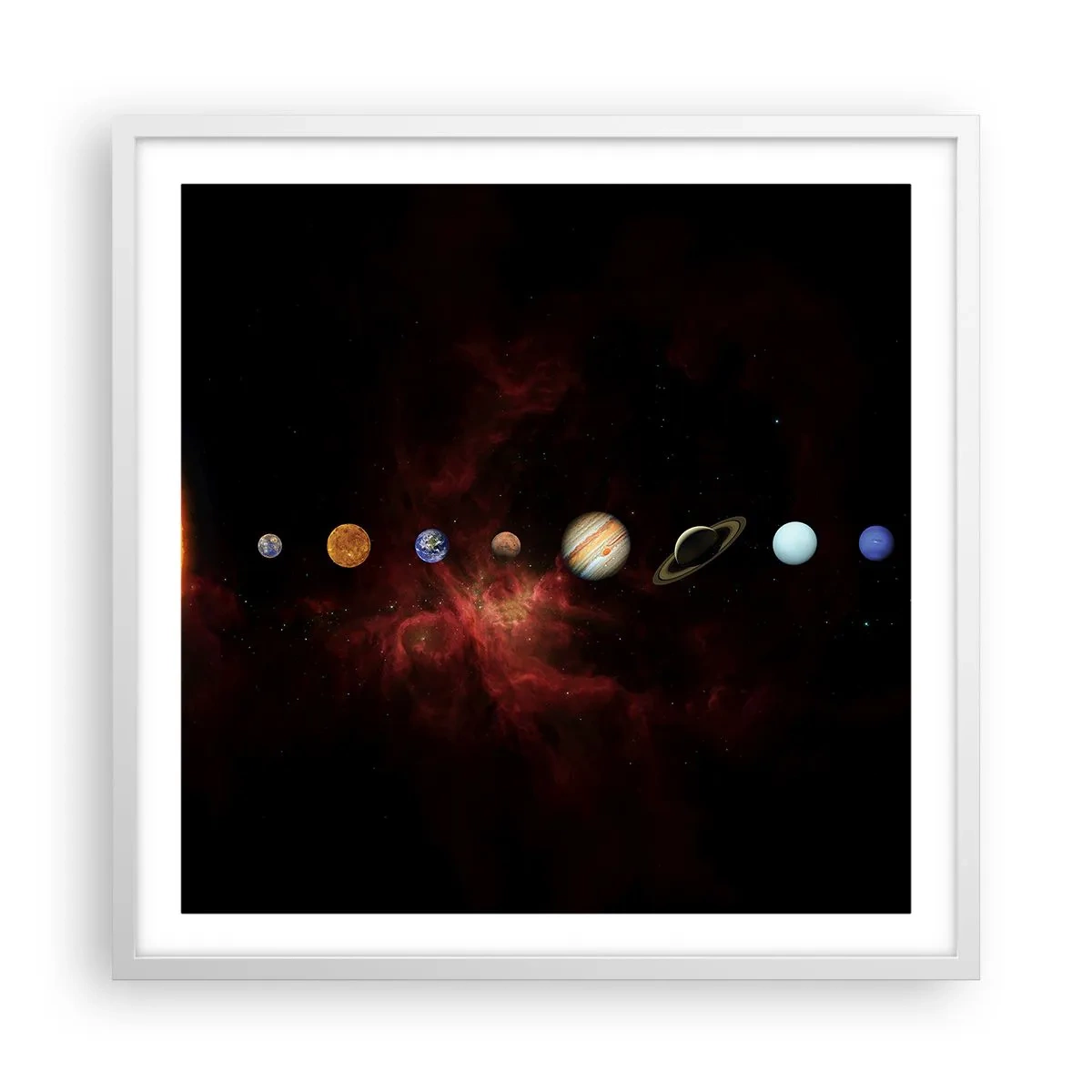 Affiche dans un cadre blanc - Poster - Notre quartier - 60x60 cm