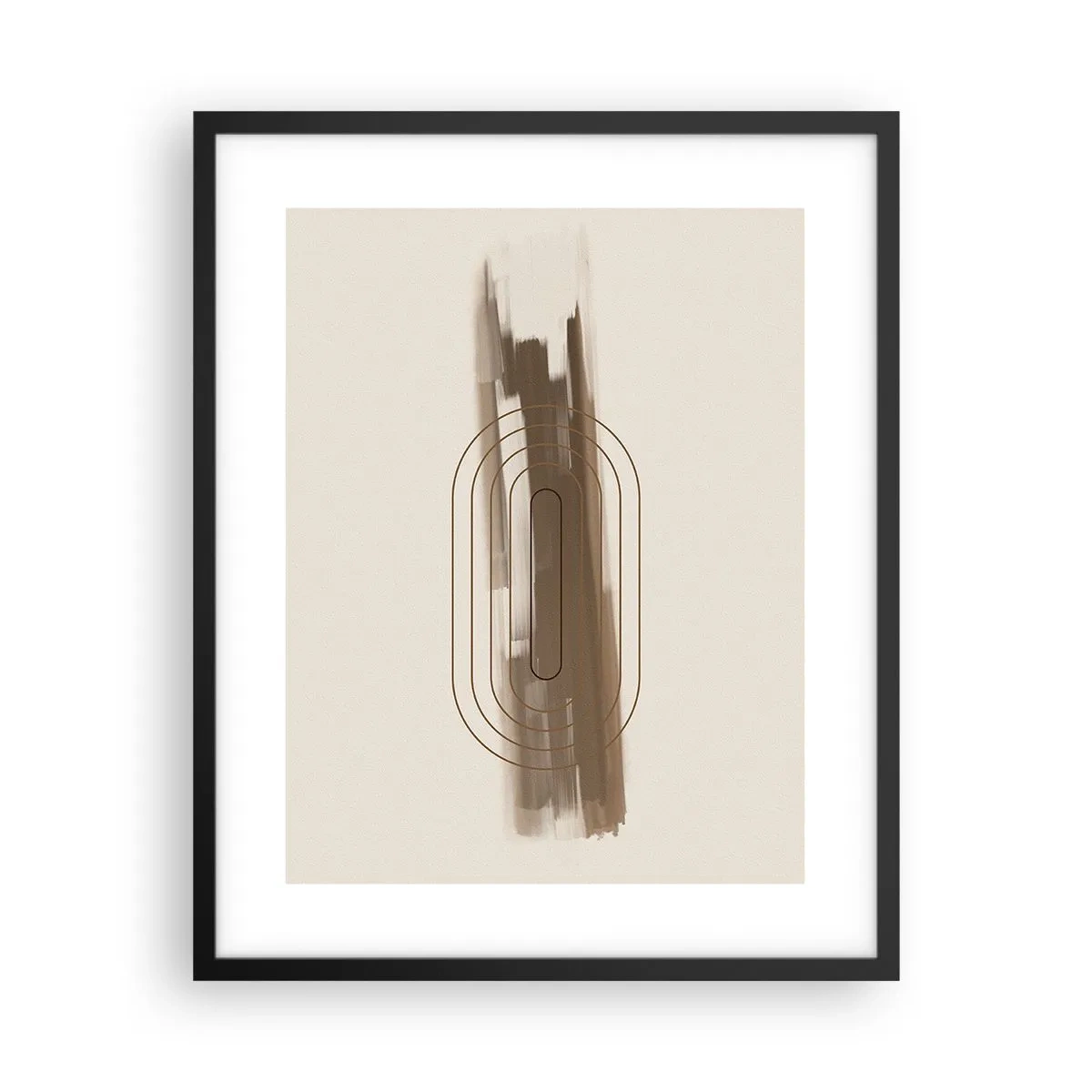 Affiche dans un cadre noir - Poster - Parfum de gris - 40x50 cm