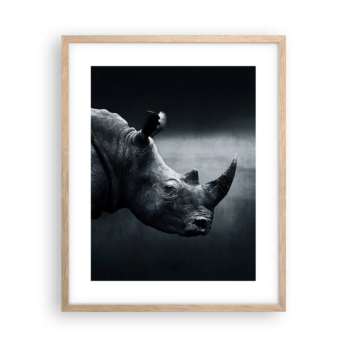 Affiche dans un chêne clair - Poster - Le profil droit - 40x50 cm