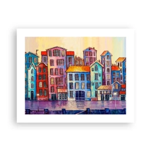 Affiche - Poster - Une ville comme dans un conte de fées - 50x40 cm