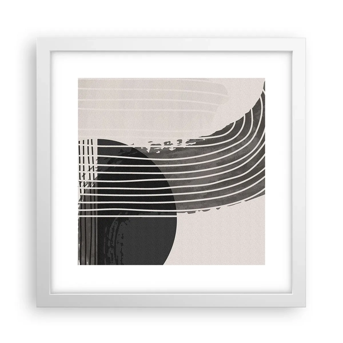 Affiche dans un cadre blanc - Poster - Aller et retour - 30x30 cm