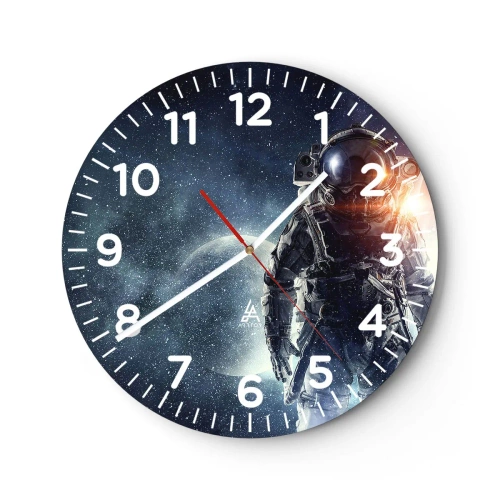 Horloge murale - Pendule murale - Aventure spatiale - 40x40 cm