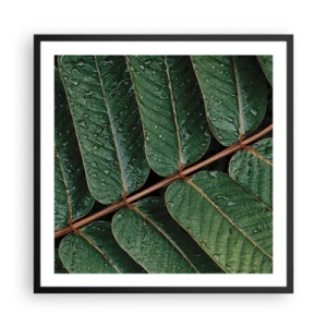 Affiche dans un cadre noir - Poster - Au rythme de la verdure - 60x60 cm