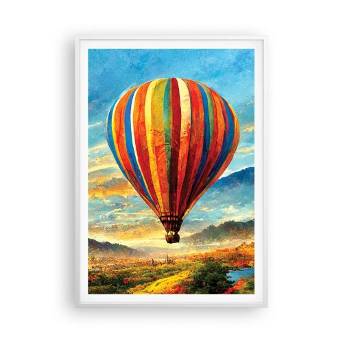 Affiche dans un cadre blanc - Poster - Dans le silence on voit mieux - 70x100 cm