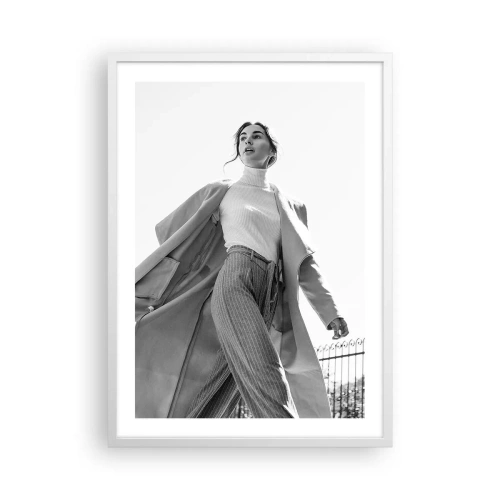 Affiche dans un cadre blanc - Poster - Tu viens avec moi? - 50x70 cm