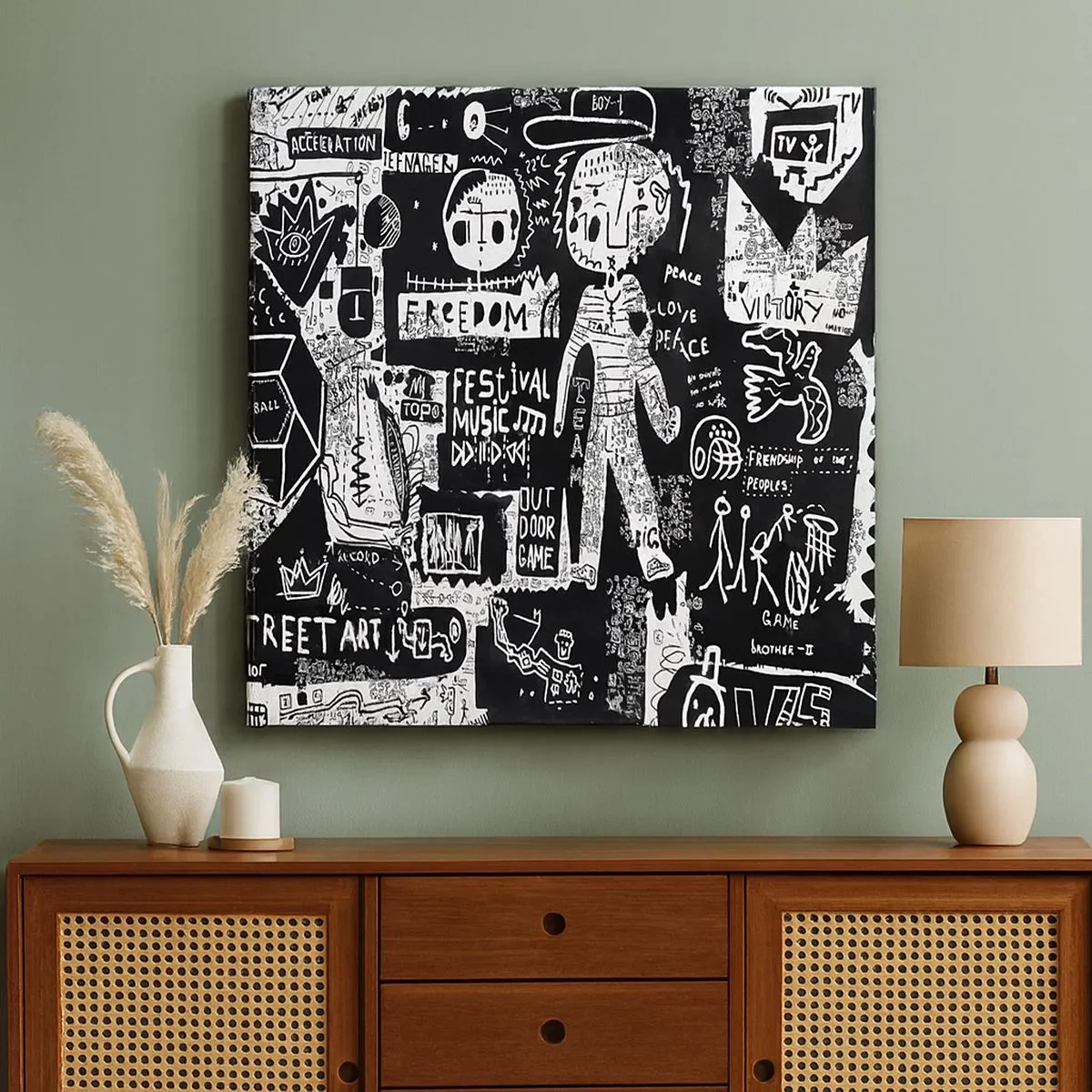 Impression sur toile - Image sur toile - Jeunesse spirituelle de loi et de joie - 30x30 cm