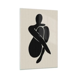 Impression sur verre - Image sur verre - Dans ses propres bras - 70x100 cm