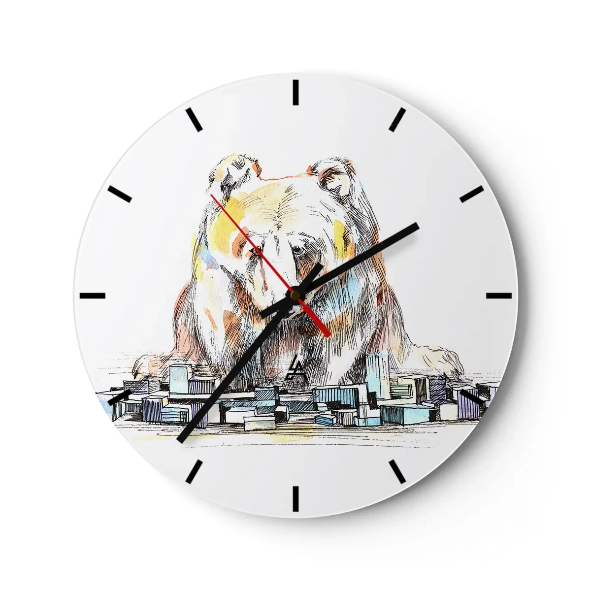 Horloge murale - Pendule murale - Comment peut-on vivre ainsi ? - 40x40 cm