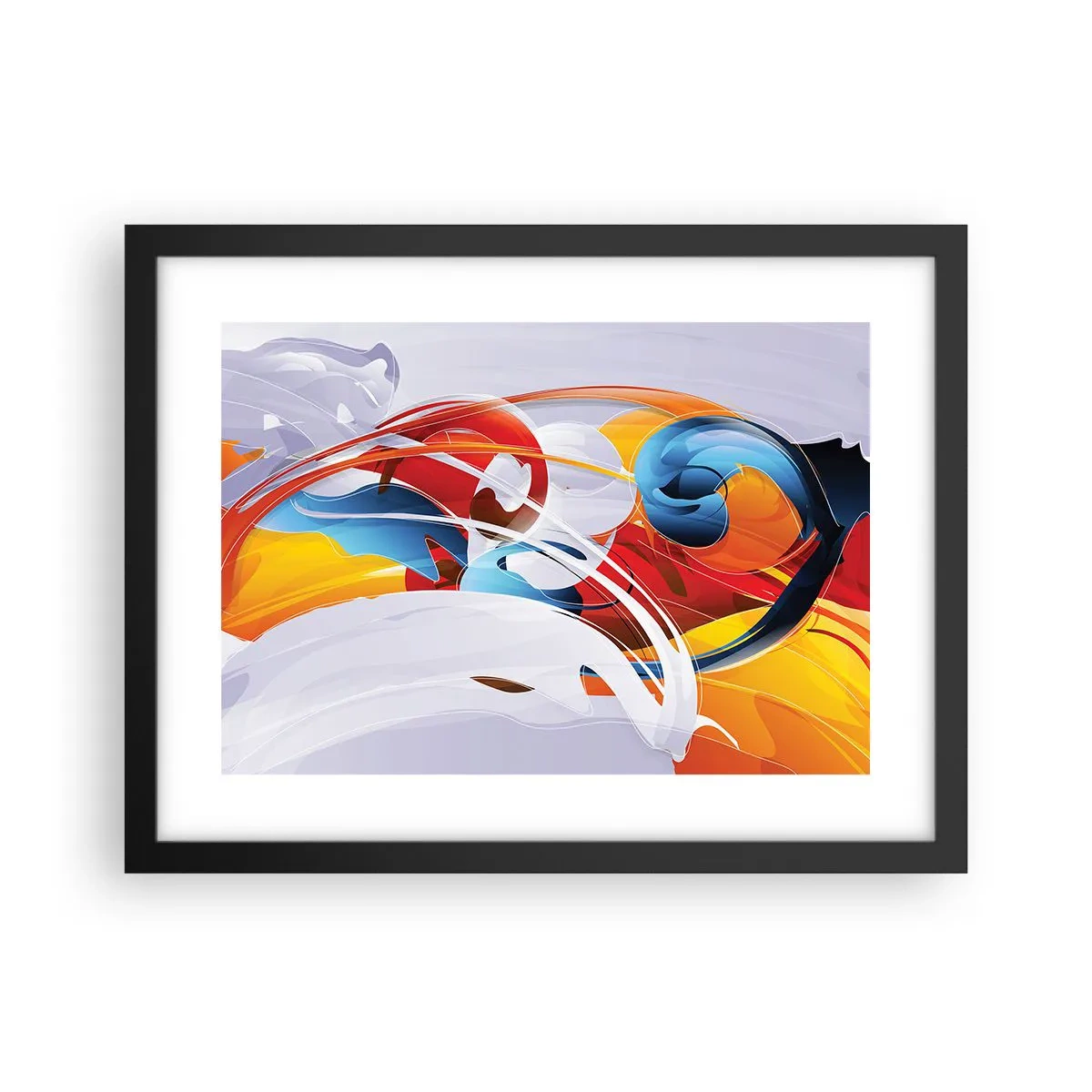 Affiche dans un cadre noir - Poster - La danse des éléments - 40x30 cm