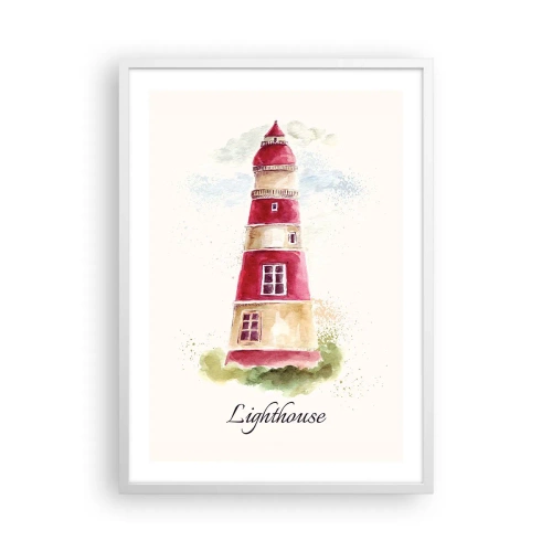 Affiche dans un cadre blanc - Poster - Il y a toujours beau temps autour - 50x70 cm