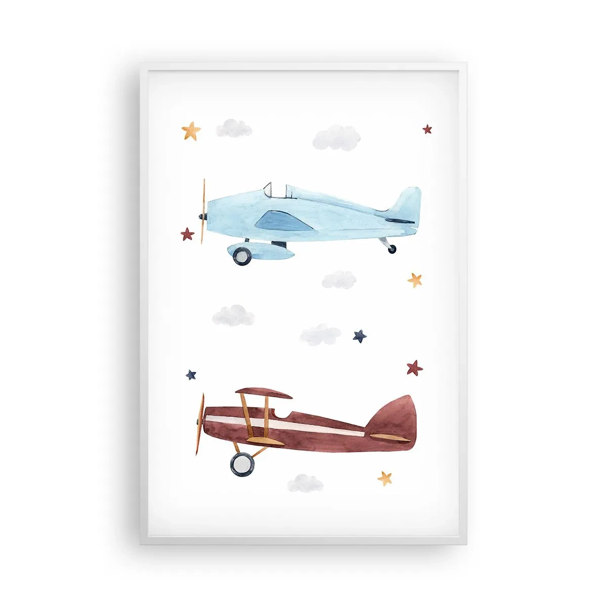 Affiche dans un cadre blanc - Poster - Monsieur le pilote, nous vous attendons ! - 61x91 cm