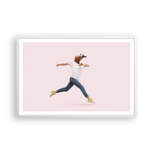 Affiche dans un cadre blanc - Poster - Une pincée d'absurdité - 91x61 cm