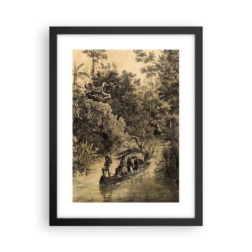 Affiche dans un cadre noir - Poster - Expédition à la source - 30x40 cm