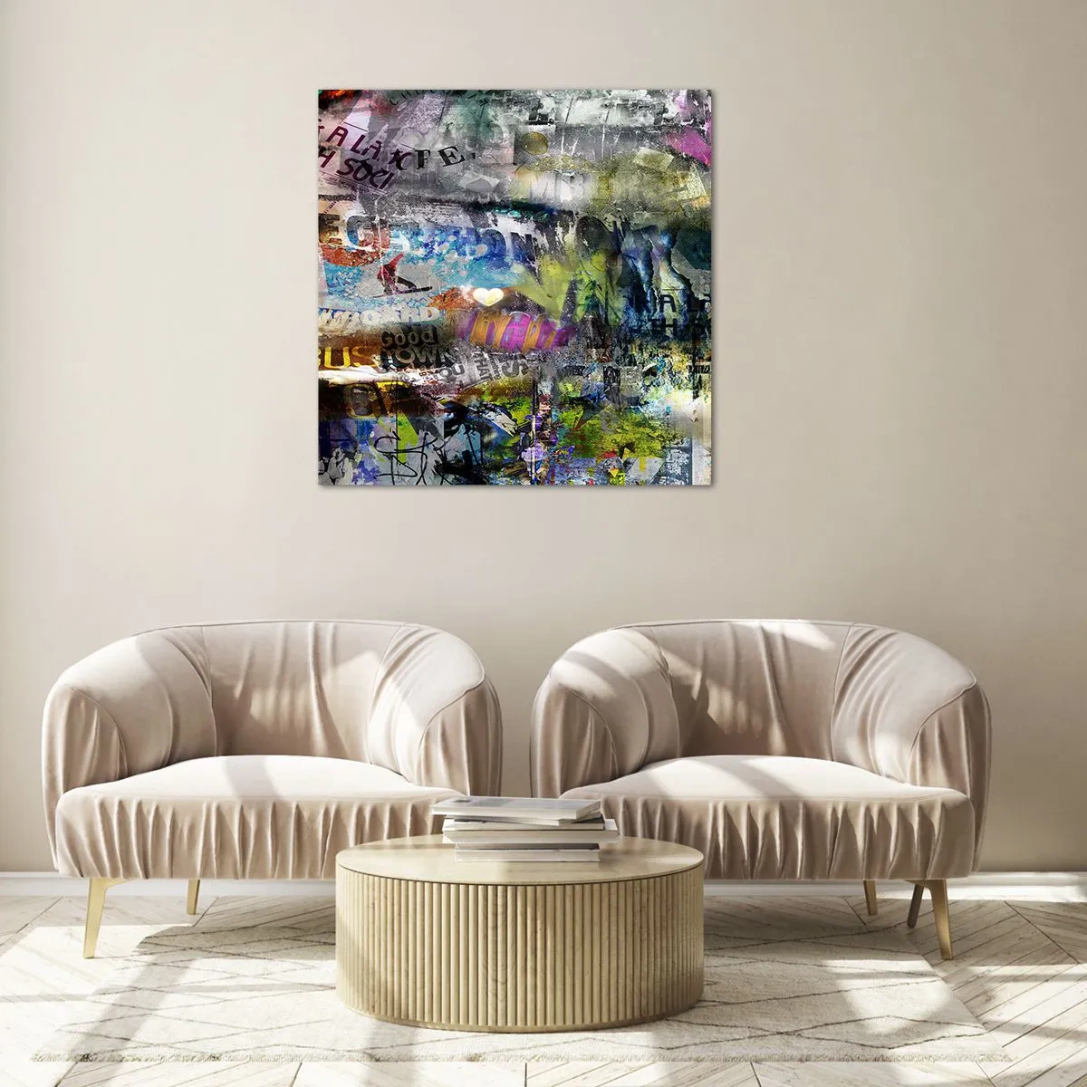 Impression sur verre - Image sur verre - Collage de souvenirs - 50x50 cm