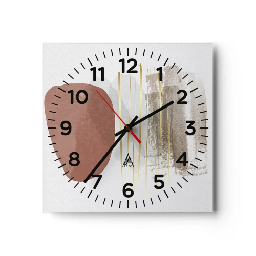 Horloge murale - Pendule murale - Colonnade abstraite - 30x30 cm