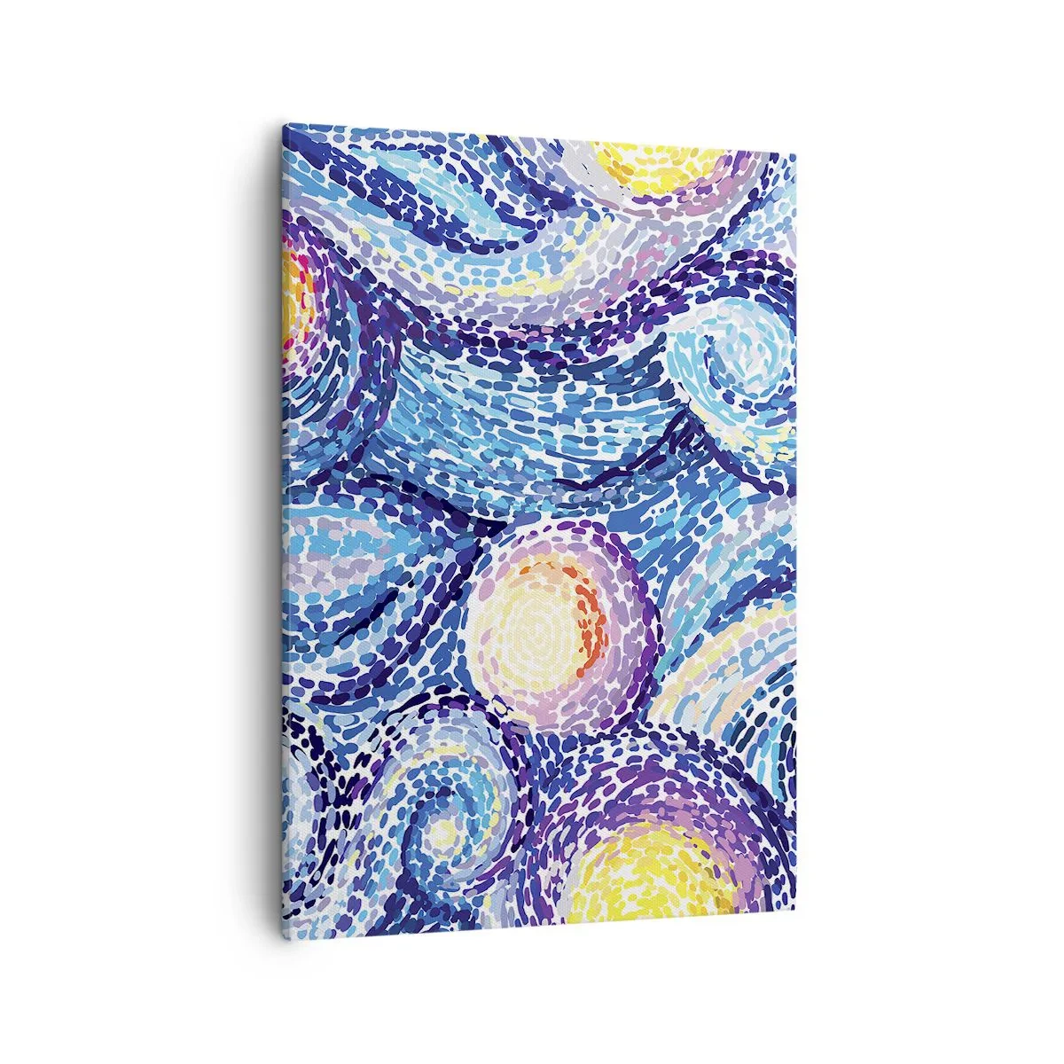 Impression sur toile - Image sur toile - Une interprétation artistique du ciel étoilé dans le style de Van Gogh - 50x70cm - D'après un tableau de van Gogh - Décoration murale moderne pour le salon et la chambre ARTTOR