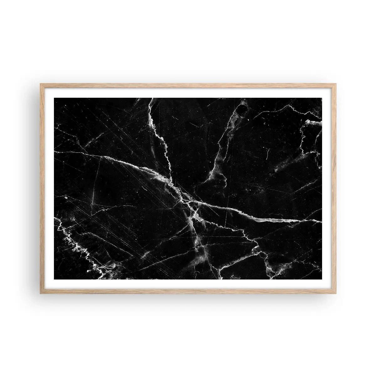 Affiche dans un chêne clair - Poster - La vie secrète de la pierre - 100x70 cm