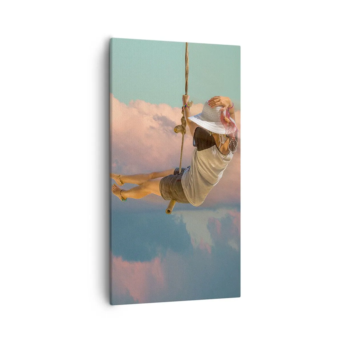 Impression sur toile - Image sur toile - S'amuser dans les nuages - 55x100 cm