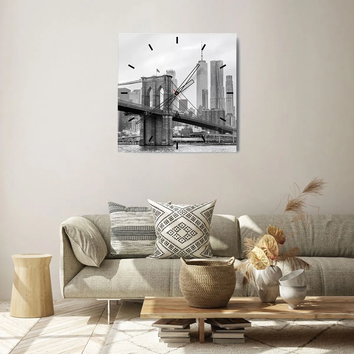 Horloge murale - Pendule murale - Climat New-Yorkais - 40x40 cm