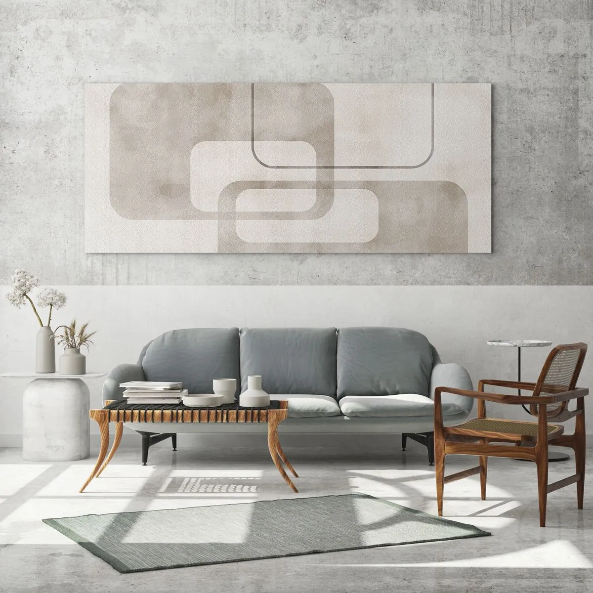 Impression sur verre - Image sur verre - Fugue géométrique - 90x30 cm