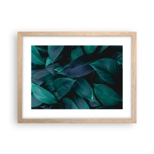 Affiche dans un chêne clair - Poster - le vert lui-même - 40x30 cm