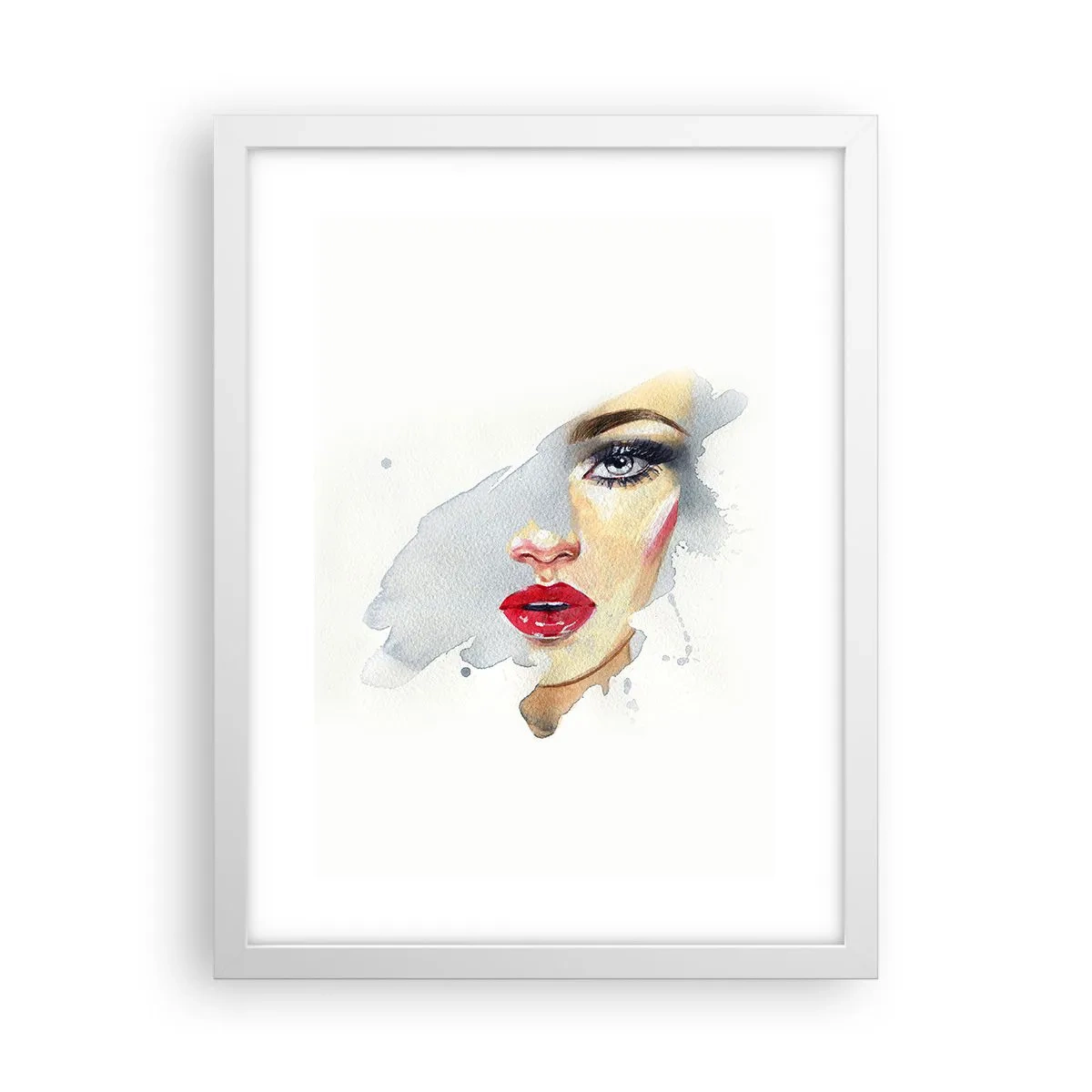 Affiche dans un cadre blanc - Poster - Reflet dans une goutte d'eau - 30x40 cm