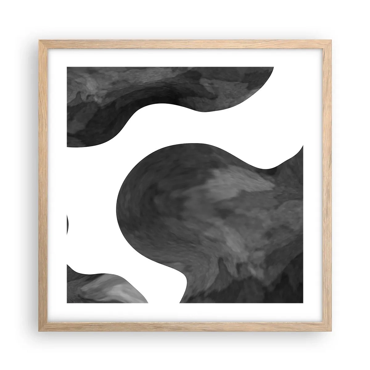 Affiche dans un chêne clair - Poster - La route du lait - 50x50 cm