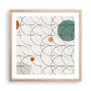 Affiche dans un chêne clair - Poster - Dans l'esprit pop art - 50x50 cm