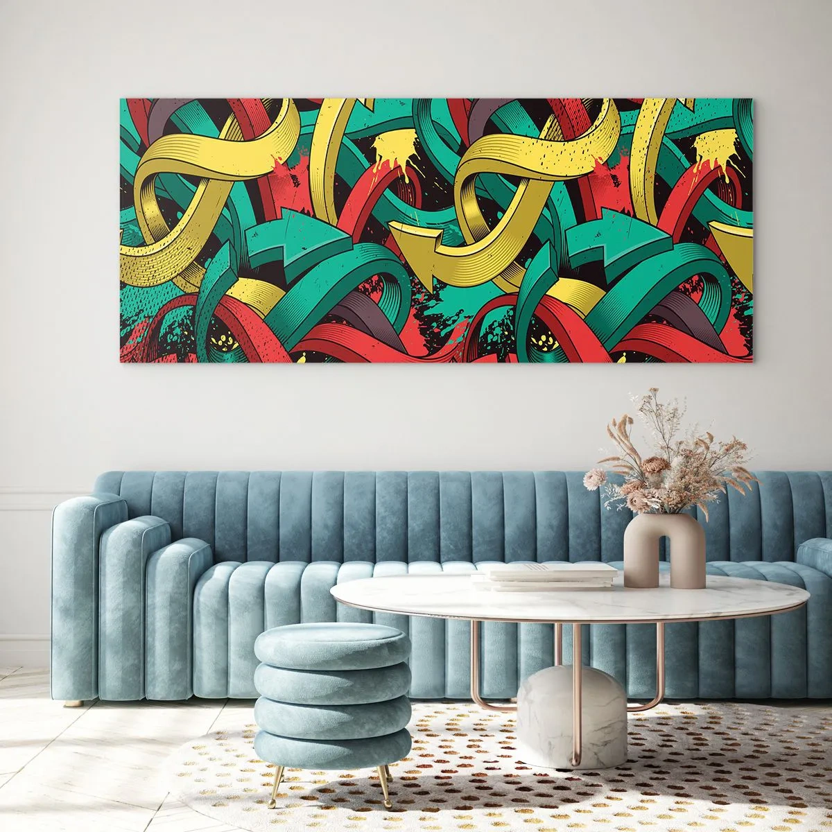 Impression sur verre - Image sur verre - Quel chemin vers le but ? - 90x30 cm