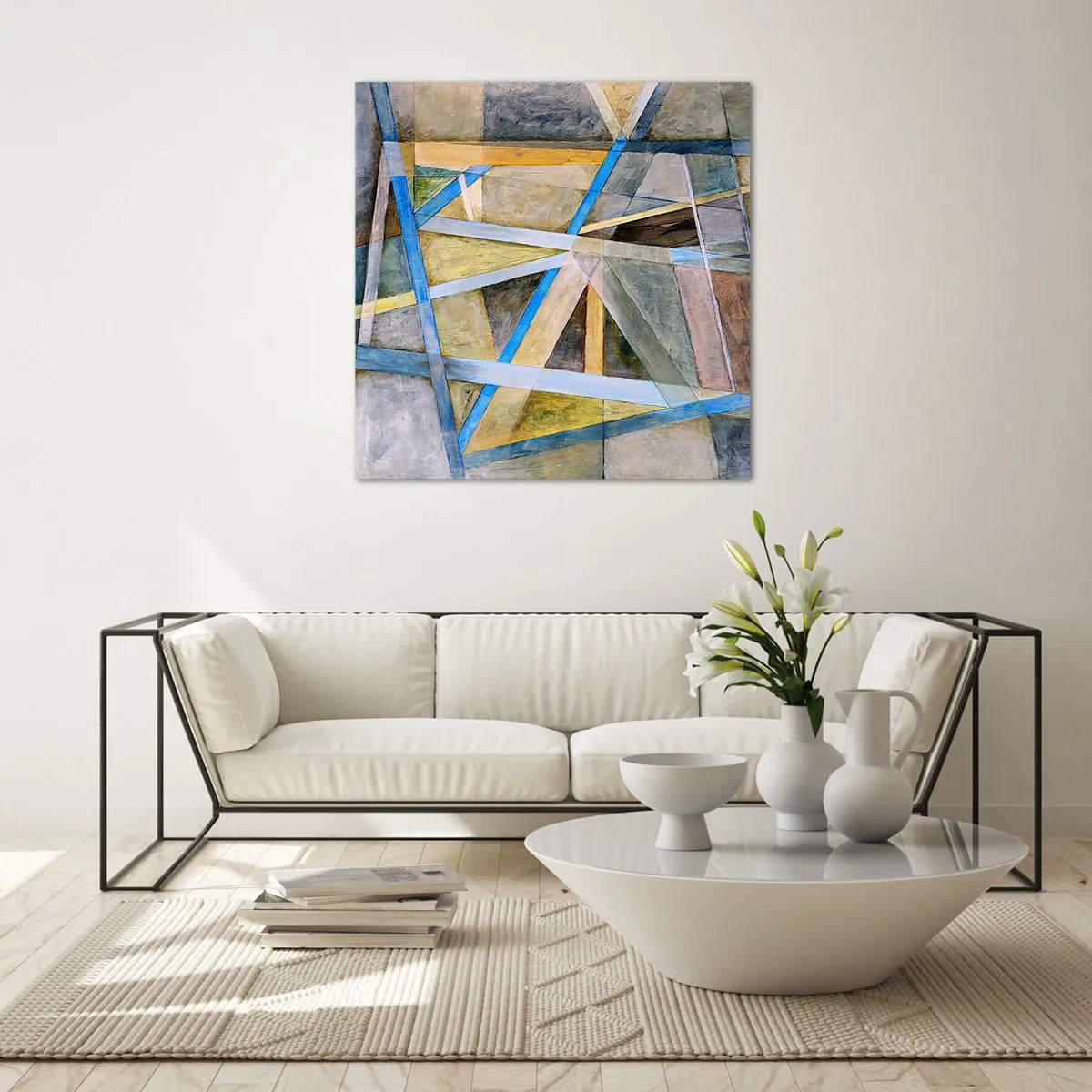 Impression sur verre - Image sur verre - Tout droit ou en diagonale ? - 70x70 cm
