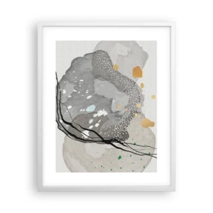 Affiche dans un cadre blanc - Poster - Composition organique - 40x50 cm
