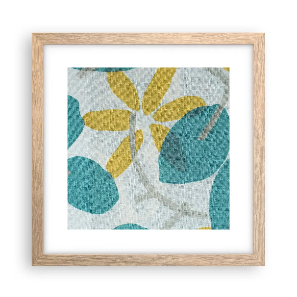 Affiche dans un chêne clair - Poster - Wśród lazurowych liści - 30x30 cm