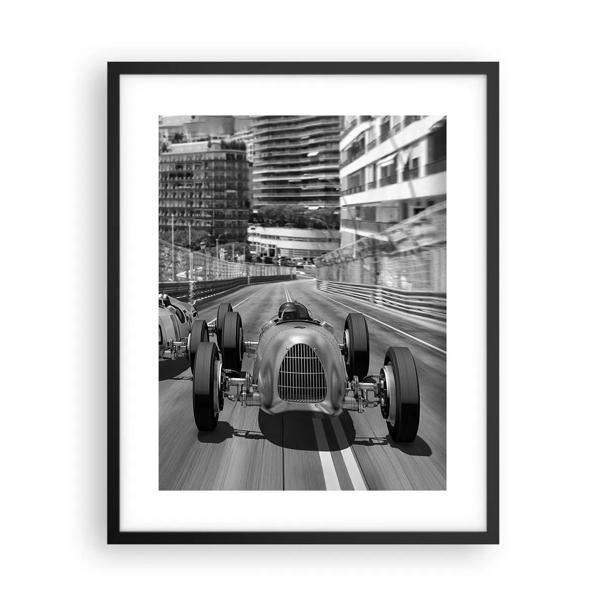 Affiche dans un cadre noir - Poster - Il y a longtemps à Monté Carlo - 40x50 cm