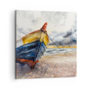 Impression sur toile - Image sur toile - Repos sur le rivage - 50x50 cm
