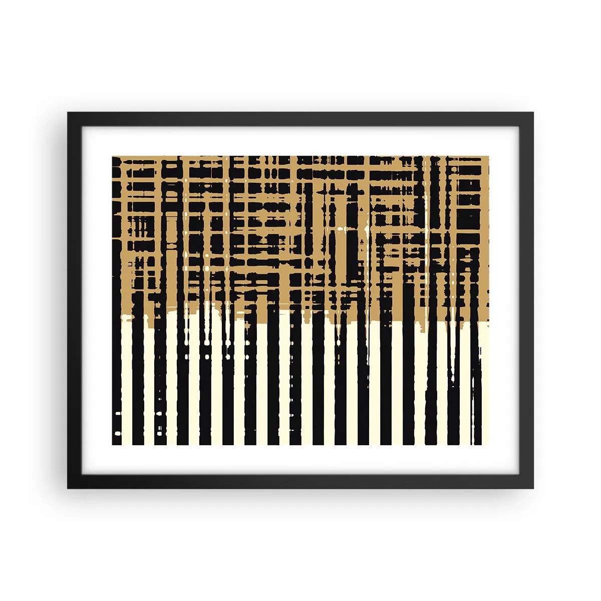 Affiche dans un cadre noir - Poster - Abstraction architecturale - 50x40 cm